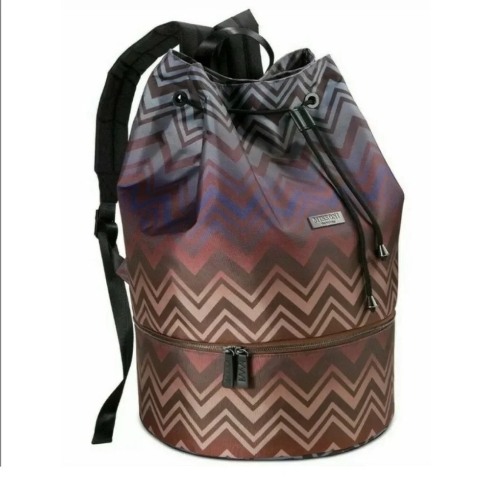 Missoni men’s Backpack Chevron Multicolored Striped - Picture 2 of 16